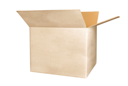 5 Cajas café 33cm X 23cm X 53cm